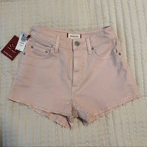 Aritzia Sunday Best Pale Pink Denim Shorts